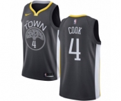 Youth Nike Golden State Warriors #4 Quinn Cook Swingman Black NBA Jersey - Statement Edition