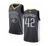 Youth Nike Golden State Warriors #42 Nate Thurmond Swingman Black Alternate 2018 NBA Finals Bound NBA Jersey - Statement Edition