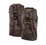 Youth Nike Golden State Warriors #5 Kevon Looney Swingman Camo Realtree Collection NBA Jersey