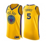 Youth Nike Golden State Warriors #5 Kevon Looney Swingman Gold NBA Jersey - City Edition