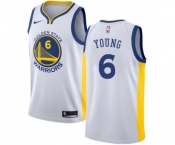 Youth Nike Golden State Warriors #6 Nick Young Swingman White Home NBA Jersey - Association Edition