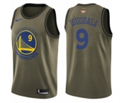 Youth Nike Golden State Warriors #9 Andre Iguodala Swingman Green Salute to Service 2018 NBA Finals Bound NBA Jersey