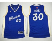 youth nba golden state warriors #30 curry blue[2015 Christmas edition]