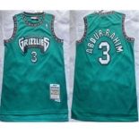 Memphis Grizzlies #3 Shareef Abdur-Rahim 1996-97 Green Hardwood Classics Soul Swingman Throwback Jersey