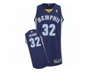 Men Adidas Memphis Grizzlies #32 Tyreke Evans Authentic Navy Blue Road NBA Jersey