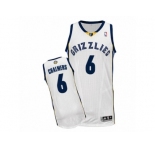 Men Adidas Memphis Grizzlies #6 Mario Chalmers Authentic White Home NBA Jersey