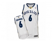 Men Adidas Memphis Grizzlies #6 Mario Chalmers Authentic White Home NBA Jersey
