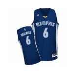 Men Adidas Memphis Grizzlies #6 Mario Chalmers Swingman Navy Blue Road NBA Jersey