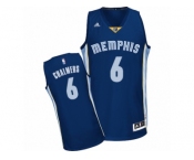 Men Adidas Memphis Grizzlies #6 Mario Chalmers Swingman Navy Blue Road NBA Jersey