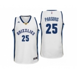 Men Memphis Grizzlies #25 Chandler Parsons Home White New Swingman Jersey