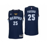 Men Memphis Grizzlies #25 Chandler Parsons Road Navy New Swingman Jersey