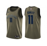 Men Nike Memphis Grizzlies #11 Mike Conley Green Salute to Service NBA Swingman Jersey