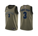 Men Nike Memphis Grizzlies #3 Shareef Abdur-Rahim Green Salute to Service NBA Swingman Jersey
