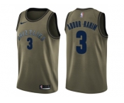 Men Nike Memphis Grizzlies #3 Shareef Abdur-Rahim Green Salute to Service NBA Swingman Jersey