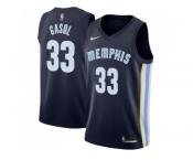 Men Nike Memphis Grizzlies #33 Marc Gasol Navy Blue Stitched NBA Swingman Jersey