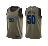 Men Nike Memphis Grizzlies #50 Bryant Reeves Green Salute to Service NBA Swingman Jersey