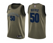 Men Nike Memphis Grizzlies #50 Bryant Reeves Green Salute to Service NBA Swingman Jersey