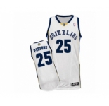 Men's Adidas Memphis Grizzlies #25 Chandler Parsons Authentic White Home NBA Jersey