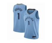 Men's Memphis Grizzlies #1 Kyle Anderson Authentic Blue Finished Basketball Jersey Statement Edition
