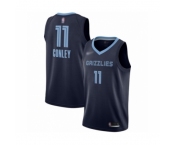 Men's Memphis Grizzlies #11 Mike Conley Authentic Navy Blue Finished Basketball Jersey - Icon Edition