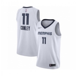Men's Memphis Grizzlies #11 Mike Conley Authentic White Finished Basketball Jersey - Association Edition