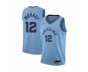 Men's Memphis Grizzlies #12 Ja Morant Authentic Blue Finished Basketball Jersey Statement Edition