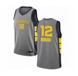 Men's Memphis Grizzlies #12 Ja Morant Authentic Gray Basketball Jersey - City Edition