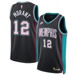 Men's Memphis Grizzlies #12 Ja Morant Black 2025 Classic Edition Stitched Basketball Jersey