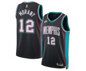 Men's Memphis Grizzlies #12 Ja Morant Black 2025 Classic Edition Stitched Basketball Jersey