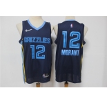Men's Memphis Grizzlies #12 Ja Morant Black Nike 75th Anniversary Diamond 2021 Stitched Jersey