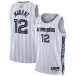 Men's Memphis Grizzlies #12 Ja Morant Gray 2025-26 City Edition Swingman Stitched Jersey