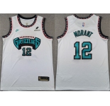 Men's Memphis Grizzlies #12 Ja Morant White Stitched Basketball Jersey