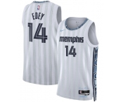 Men's Memphis Grizzlies #14 Zach Edey Gray 2025-26 City Edition Swingman Stitched Jersey