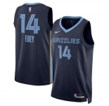 Men's Memphis Grizzlies #14 Zach Edey Navy Icon Edition Stitched Jersey