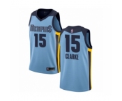 Men's Memphis Grizzlies #15 Brandon Clarke Authentic Light Blue Basketball Jersey Statement Edition