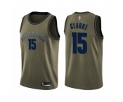 Men's Memphis Grizzlies #15 Brandon Clarke Swingman Green Salute to Service Basketball Jersey