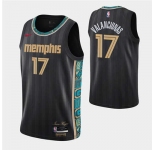 Men's Memphis Grizzlies #17 Jonas Valanciunas 2020-21 Black City Edition Stitched NBA Jersey