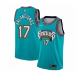 Men's Memphis Grizzlies #17 Jonas Valanciunas Authentic Green Hardwood Classic Basketball Jersey