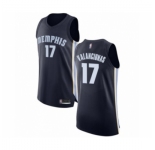Men's Memphis Grizzlies #17 Jonas Valanciunas Authentic Navy Blue Basketball Jersey - Icon Edition