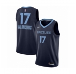 Men's Memphis Grizzlies #17 Jonas Valanciunas Authentic Navy Blue Finished Basketball Jersey - Icon Edition
