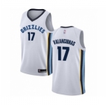 Men's Memphis Grizzlies #17 Jonas Valanciunas Authentic White Basketball Jersey - Association Edition