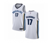 Men's Memphis Grizzlies #17 Jonas Valanciunas Authentic White Basketball Jersey - Association Edition