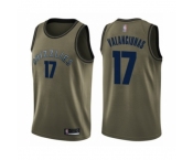 Men's Memphis Grizzlies #17 Jonas Valanciunas Swingman Green Salute to Service Basketball Jersey