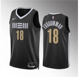 Men's Memphis Grizzlies #18 Tosan Evbuomwan Black 2023-24 City Edition Stitched Jersey