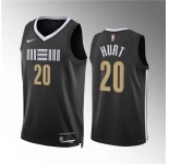 Men's Memphis Grizzlies #20 Matthew Hurt Black 2023-24 City Edition Stitched Jersey
