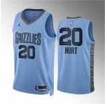 Men's Memphis Grizzlies #20 Matthew Hurt Blue Statement Edition Stitched Jersey