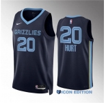 Men's Memphis Grizzlies #20 Matthew Hurt Navy Icon Edition Stitched Jersey