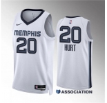 Men's Memphis Grizzlies #20 Matthew Hurt White Association Edition Stitched Jersey