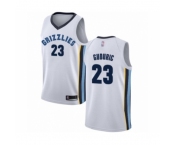 Men's Memphis Grizzlies #23 Marko Guduric Authentic White Basketball Jersey - Association Edition