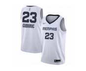 Men's Memphis Grizzlies #23 Marko Guduric Authentic White Finished Basketball Jersey - Association Edition